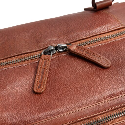 The Chesterfield Brand Kožená cestovní taška - weekender Amaris C20.006531 koňaková dvoucestný zip