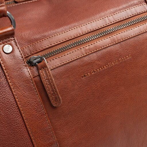 The Chesterfield Brand Kožená cestovní taška - weekender Amaris C20.006531 koňaková přední přihrádka