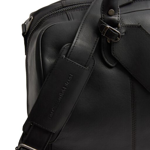 The Chesterfield Brand Kožená cestovní taška - weekender  C20.007000 Liam II černá polstrovaný popruh