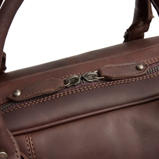 The Chesterfield Brand Kožená cestovní taška - weekender C20.007001 Liam II hnědá dvoucestný zip