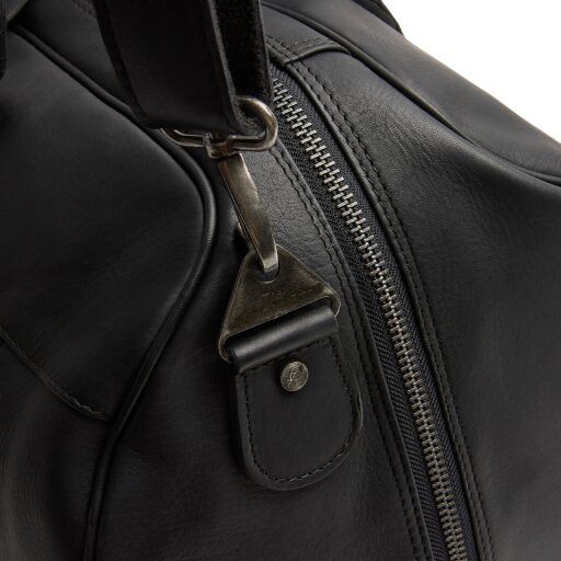The Chesterfield Brand Kožená cestovní taška - weekender C20.007100 William II černá detail přezka