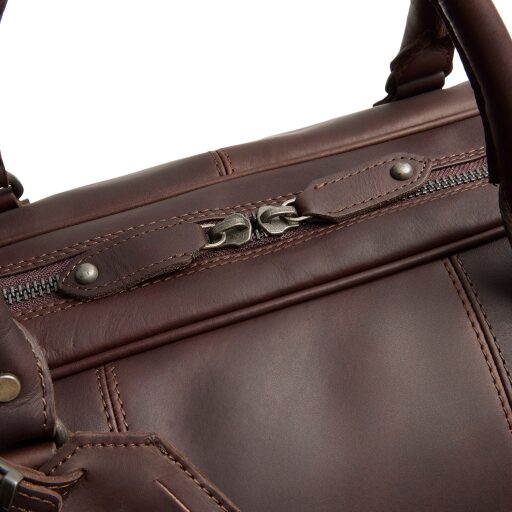 The Chesterfield Brand Kožená cestovní taška - weekender C20.007101 William II hnědá dvoucestný zip