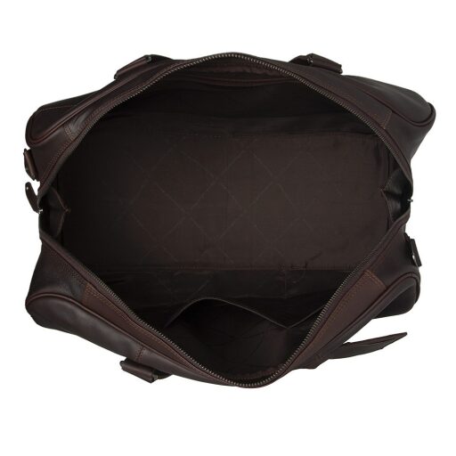 The Chesterfield Brand Kožená cestovní taška - weekender Rivaro C20.006101 hnědá otevřená