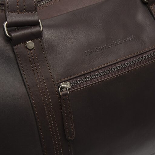 The Chesterfield Brand Kožená cestovní taška - weekender Rivaro C20.006101 hnědá logo