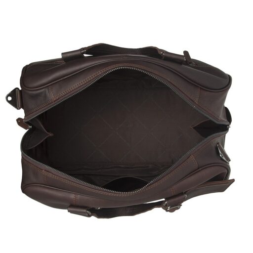 The Chesterfield Brand Kožená cestovní taška - weekender Volenza C20.006001 hnědá otevřená