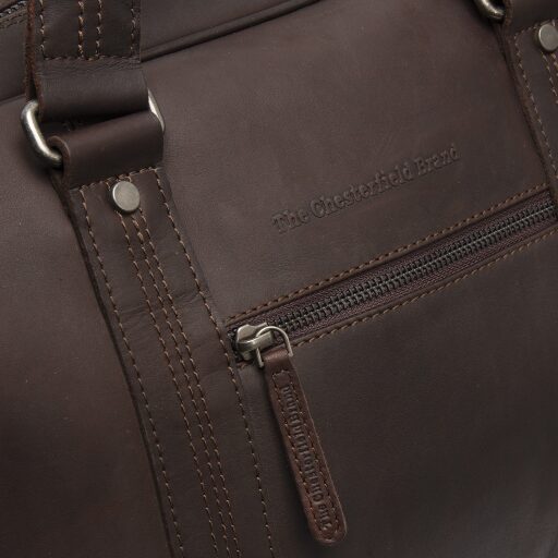 The Chesterfield Brand Kožená cestovní taška - weekender Volenza C20.006001 hnědá logo