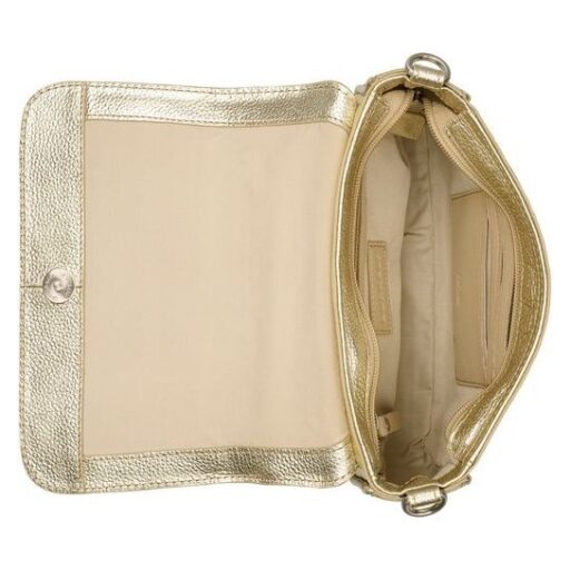 BURKELY Kožená crossbody kabelka Always Ava 1001204.65.67 zlatá otevřená