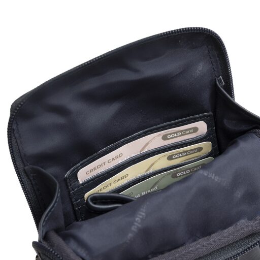 The Chesterfield Brand Kožená crossbody taška Isley C58.034710 tmavě modrá vnitřní přihrádky