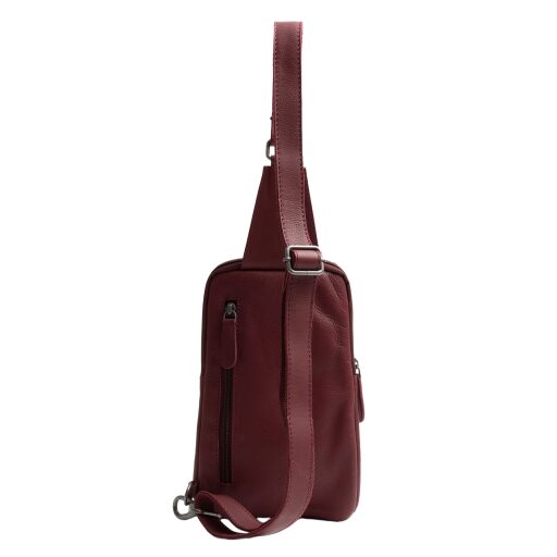 The Chesterfield Brand Kožená crossbody taška Isley C58.034718 vínově červená zadní strana
