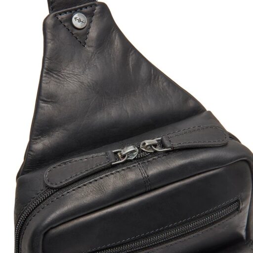 The Chesterfield Brand kožená crossbody taška Turella C58.071400 černá dvoucestný zip
