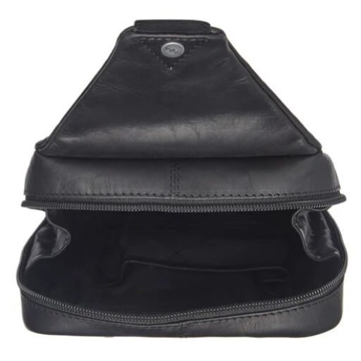 The Chesterfield Brand kožená crossbody taška Turella C58.071400 černá otevřená
