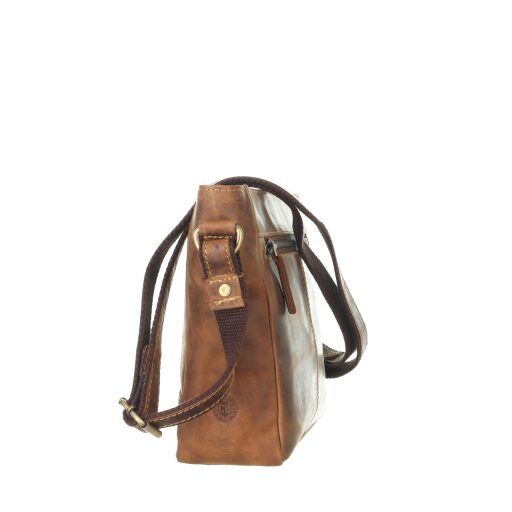 Greenburry kožená crossbody vintage kabelka Belezza 1532-25 hnědá boční náhled