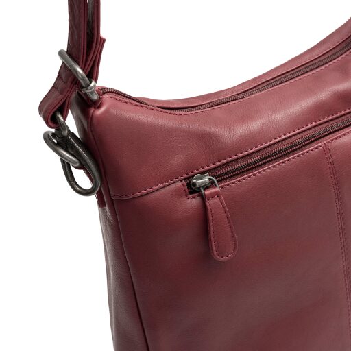 The Chesterfield Brand Kožená kabelka - batoh 2v1 Azura C48.143818 vínově červená zadní přihrádka
