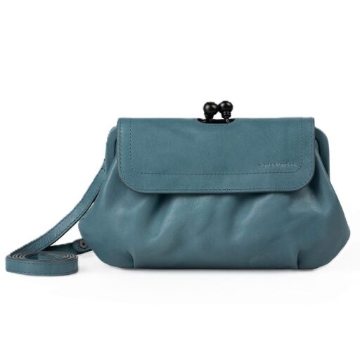 aunts & uncles kožená kabelka do ruky i přes rameno 3v1 Grandma´s Luxury Club Mrs. Whoopie Pie 40470-102 světle modrá