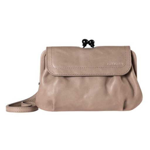 Kožená kabelka do ruky i přes rameno 3v1 Grandma´s Luxury Club Mrs. Whoopie Pie 40470-103 béžová