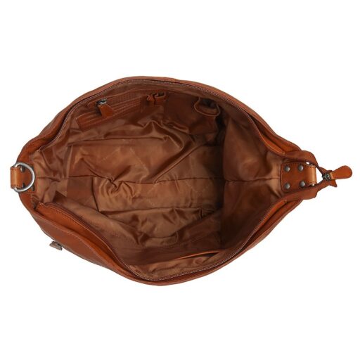 The Chesterfield Brand Kožená kabelka do ruky i přes rameno Astero C48.142331 koňaková otevřená