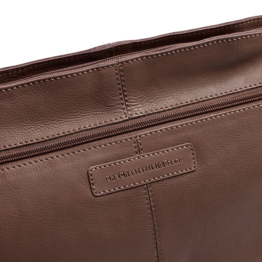 The Chesterfield Brand Kožená kabelka do ruky i přes rameno Astero C48.142340 hnědá logo