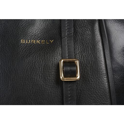 BURKELY kožená kabelka do ruky i přes rameno Fine Florence 1001702.34.10 černá logo