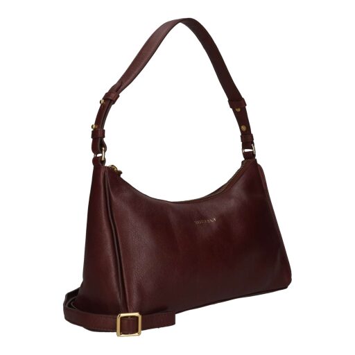 Kožená kabelka do ruky i přes rameno Fine Florence 1001711.34.51 burgundy boční náhled