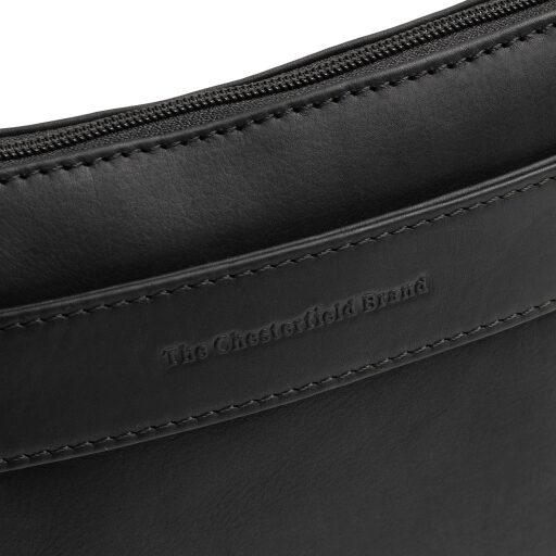 The Chesterfield Brand kožená kabelka do ruky i přes rameno Harlan C48.144000 černá logo