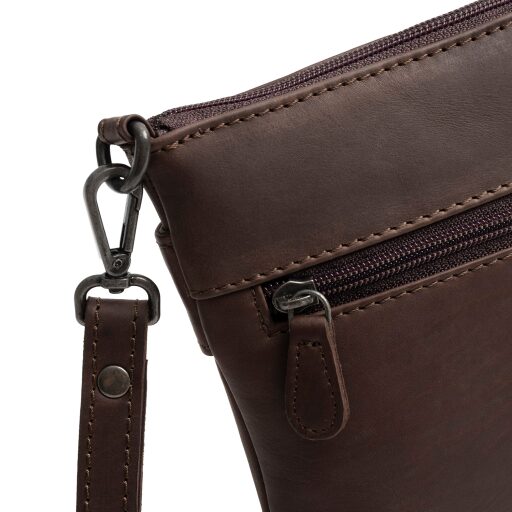 The Chesterfield Brand kožená kabelka do ruky i přes rameno Harlan C48.144001 hnědá zadní přihrádka