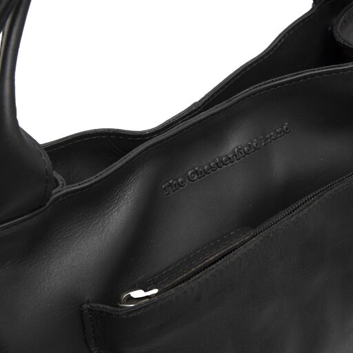 The Chesterfield Brand Kožená kabelka do ruky i přes rameno Tenara C48.143100 černá logo