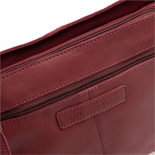 The Chesterfield Brand Kožená kabelka do ruky i přes rameno Zarita C48.142212 vínově červená logo