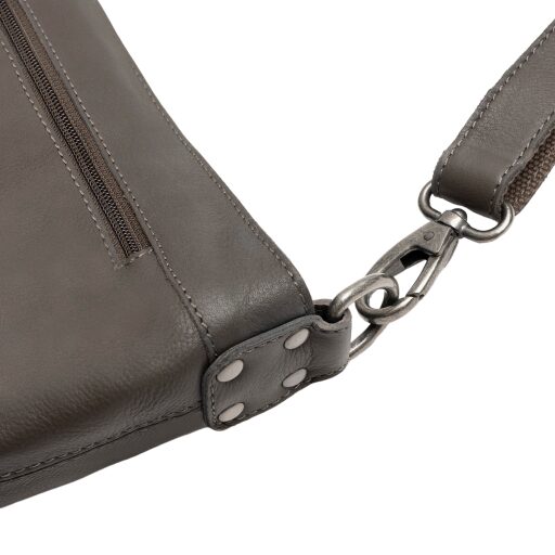 The Chesterfield Brand Kožená kabelka do ruky i přes rameno Zarita C48.142233 tmavě šedá detail