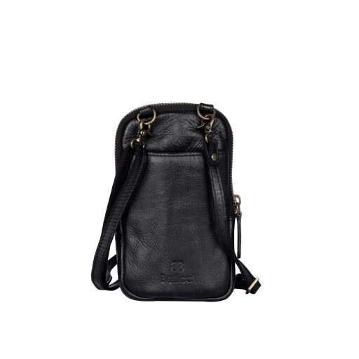 Bellicci Kožená kabelka na telefon EMBERLY černá BEEV-42/155 BLK zadní strana
