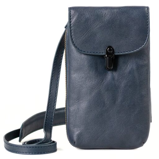 aunts & uncles Kožená kabelka na mobil Grandma´s Luxury Club Mrs. Lemon Twist 40478-114 modrá