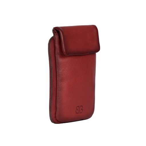 Bellicci Kožená kabelka na smartphone červená KIA RED BEKI-42/150 - boční pohled