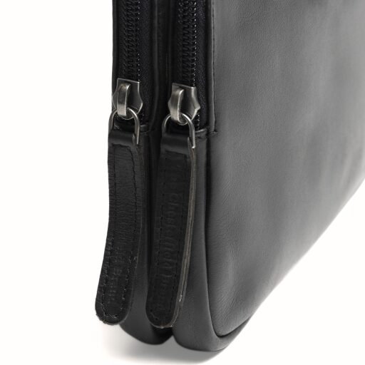 The Chesterfield Brand kožená kabelka přes rameno / crossbody Caia C48.144600 černá dva zipy
