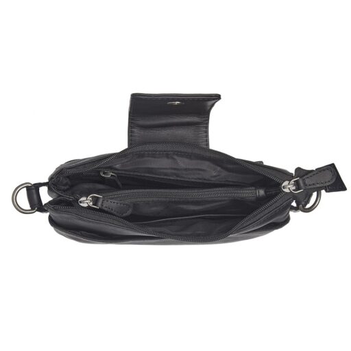 The Chesterfield Brand kožená kabelka přes rameno / crossbody Calora C48.140700 černá otevřená