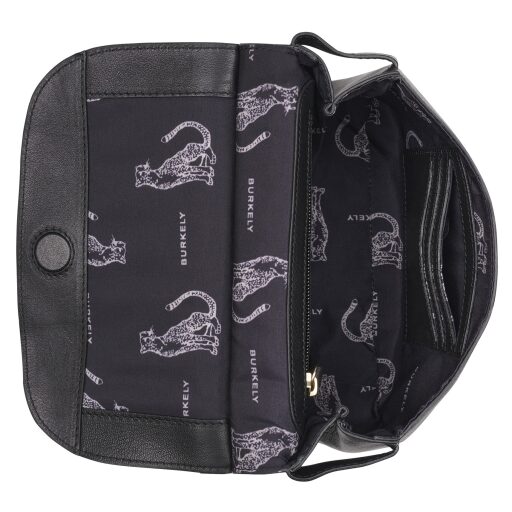BURKELY kožená kabelka přes rameno / crossbody Demi 1001903.46.10 černá otevřený