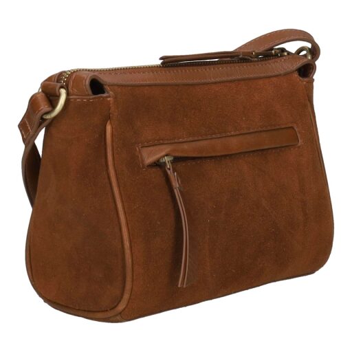 BURKELY kožená kabelka přes rameno / crossbody 1002106.25.24 koňaková zadní strana