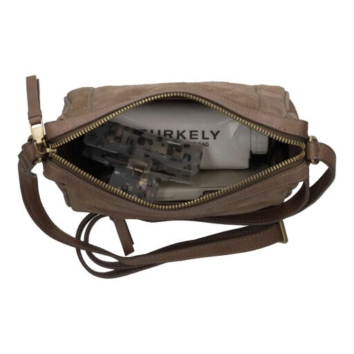 BURKELY kožená kabelka přes rameno / crossbody 1002106.25.25 světle hnědá otevřená