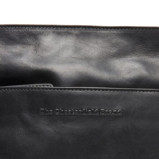 The Chesterfield Brand Dámská kožená kabelka přes rameno Lunton C48.139700 černá logo