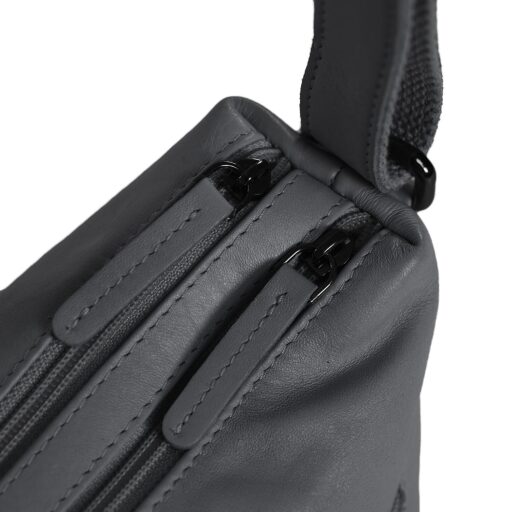 DANIEL RAY kabelka přes rameno / crossbody Muswellbrook DRL 16.1598.25 tmavě šedá dva hlavní zipy