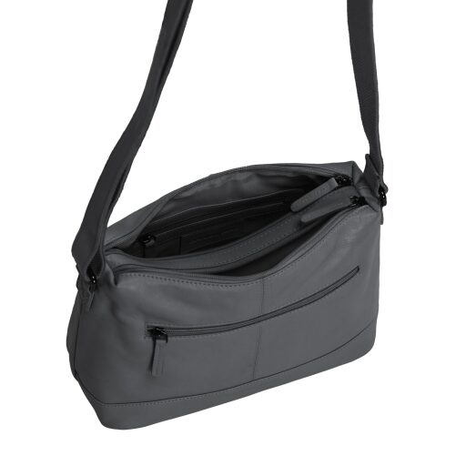DANIEL RAY kabelka přes rameno / crossbody Muswellbrook DRL 16.1598.25 tmavě šedá otevřená