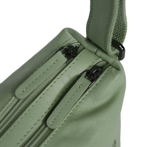 DANIEL RAY kabelka přes rameno / crossbody Muswellbrook DRL16.1598.52 zelená detail zipů