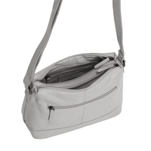 DANIEL RAY kabelka přes rameno / crossbody Muswellbrook DRL 16.1598.59 světle šedá otevřená