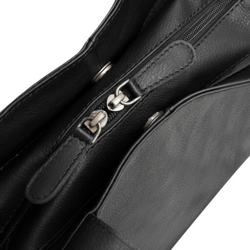 The Chesterfield Brand Kožená kabelka přes rameno Nerissa C48.143700 černá dvoucestný zip