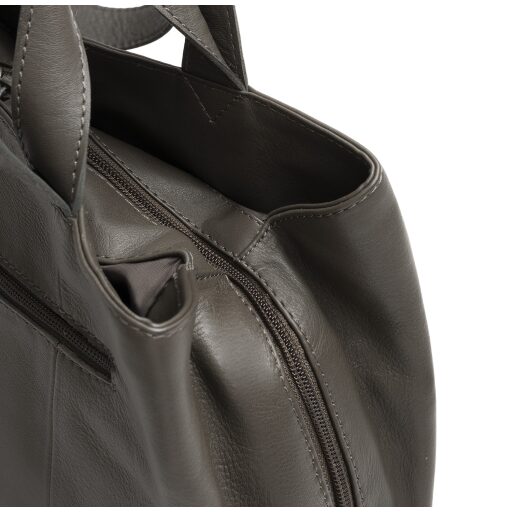 The Chesterfield Brand Kožená kabelka přes rameno Nerissa C48.143733 tmavě šedá zip