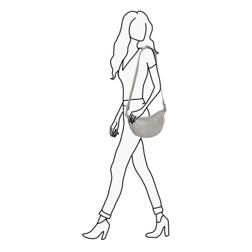 DANIEL RAY kabelka přes rameno Port Augusta DRL16.1595.59 světle šedá na postavě