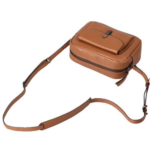 aunts & uncles Kožená kabelka přes rameno Posh 40852-1 koňaková ramenní popruh