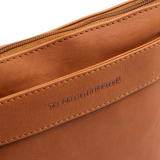 The Chesterfield Brand kožená kabelka přes rameno Trenton C48.144131 koňaková logo