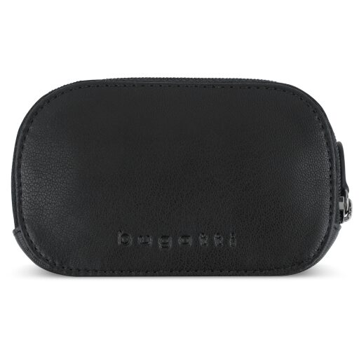 Bugatti kožená klíčenka / pouzdro na klíče RFID Black Magic 49123501 černé zadní strana