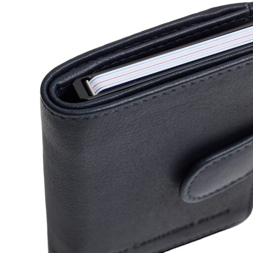 Kožená peněženka - pouzdro na karty RFID Althea tmavě modrá boční náhled