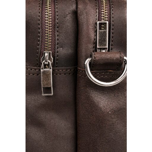 BURKELY Kožená taška na notebook 15,6" Taylor Worker 9007979.22.20 hnědá detail