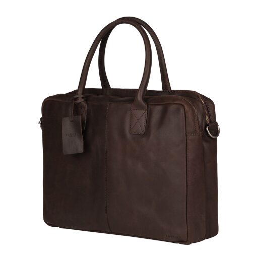 BURKELY Kožená taška na notebook 15,6" Taylor Worker 9007979.22.20 hnědá boční náhled